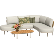 Fumanu Hoek Loungeset Champagne