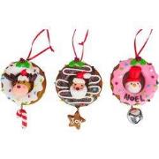 4.45 inch H Clay Dough Donut W/ Dangle Orna X 3. 5x5x10 cm kerstorname...