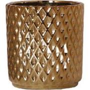 Kolibri Home | Metallic diamond bloempot - Gouden keramieken sierpot Ø...