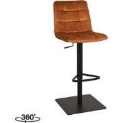 LABEL51 Barkruk Juul - Oker - Velours - Gaslift