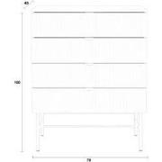 Housecraft Living Cayo Ladekast/ Kast 4 lades Wit