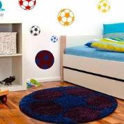 Voetbal Rond Kindervloerkleed - vloerkleed - - 120 X 120 ROND CM