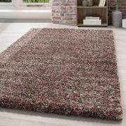 Hoogpolig vloerkleed - Lorium gemeleerd roze/beige/mocca - 120 X 170 C...