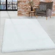 Azure Hoogpolig Wit vloerkleed - Effen - 200 X 290 CM