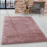 Luna Hoogpolig Roze vloerkleed - Geo - 140 X 200 CM