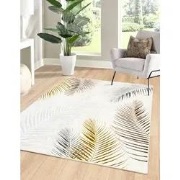 Minye Modern Crème Goud vloerkleed - Designer - 80 X 150 CM