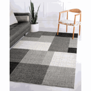 Belos Modern Grijs vloerkleed - Geblokt - 200 X 280 CM