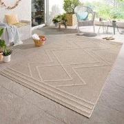 Tenedo Indoor & Outdoor Beige vloerkleed - Geruit - 80 X 150 CM