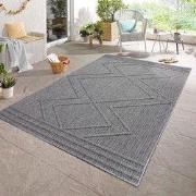 Tenedo Indoor & Outdoor Grijs vloerkleed - Geruit - 80 X 150 CM