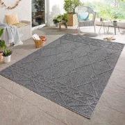 Tenedo Indoor & Outdoor Grijs vloerkleed - Geruit - 140 X 200 CM