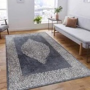 Amira Vintage Zwart vloerkleed - Wasbaar - 200 X 290 CM