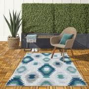 Lilah Indoor & Outdoor Blauw vloerkleed - Boho - 200 X 290 CM