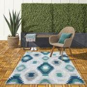 Lilah Indoor & Outdoor Blauw vloerkleed - Boho - 240 X 340 CM