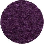 Luna Hoogpolig Effen Paars vloerkleed - Rond - 200 X 200 CM