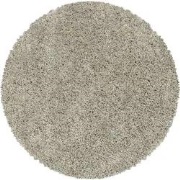 Azure Hoogpolig Effen Nature vloerkleed - Rond - 160 X 160 CM