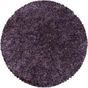 Azure Hoogpolig Effen Paars vloerkleed - Rond - 120 X 120 CM