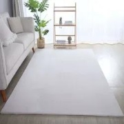 Alberta Laagpolig Fluffy Crème vloerkleed - - 80 X 250 CM