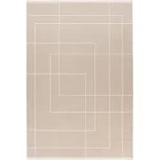Claire vloerkleed - Japandi Stijl Geblokt En Gestreept Modern - Beige ...