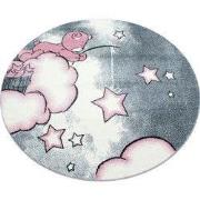 Kids Kinderkamer Beer Roze vloerkleed - Rond - 120 CM ROND