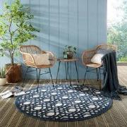Rond Modern Buitenkleed - Oro Blauw Ã˜160Cm - 160 CM ROND