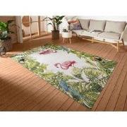 Binnen- En Buitenkleed - Tropical Flamingo & Leaves Meerkleurig - 240 ...