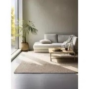 Jute Wol Katoen vloerkleed - Dhaka Naturel - 120 X 170 CM