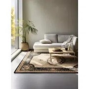 Klassiek vloerkleed - Herat Adraskan Zwart/Beige - 80 X 120 CM