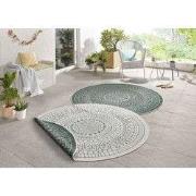 Rond Binnen & Buitenkleed Omkeerbaar - Porto Groen/Crème - Ø 140 CM