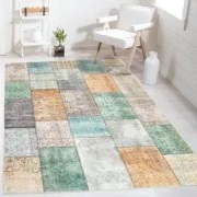 Patchwork vloerkleed - Burano Vintage Multi/Groen/Oranje - 200 X 290 C...