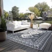 Elle Decoration - Binnen & Buitenkleed - Omkeerbaar - Gemini - Zilver ...