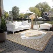 Elle Decoration - Binnen & Buitenkleed - Omkeerbaar - Meekly - Okergee...
