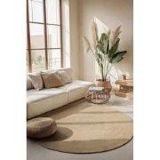 Rond Jute vloerkleed - Braided Rangpur - Ivoor / Creme - 200cm rond Ø