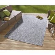 Laagpolig vloerkleed - Binnen en buitenkleed - Karo - Blauw - 80x150 c...
