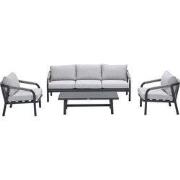 Garden Impressions Tarera loungeset 4-delig - donker grijs