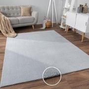 Laagpolig Effen Vloerkleed Sevaria - Grijs - 80x150 cm
