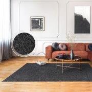 Laagpolig Vloerkleed Barnova Gemeleerd - Antraciet - 133x190 cm
