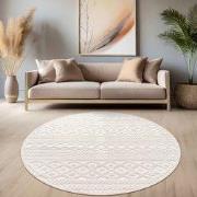 Laagpolig Vloerkleed Cotera - Creme - 80x250 cm