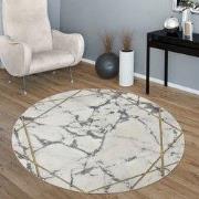 Laagpolig Vloerkleed Kraline - Marmer Design - Goud - 120x170 cm