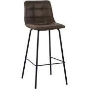 LABEL51 Barkruk Bistro - Moss - Micro Suede - Hoog