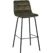 LABEL51 Barkruk Bistro - Hunter - Fluweel - Hoog