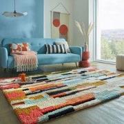 Hoogpolig Vloerkleed Zagora - Shaggy Wol - Multi - 200x290 cm