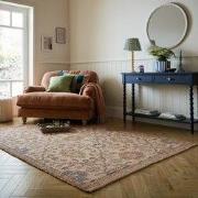 Laagpolig Jute Vloerkleed Celine - Groen / Roze - 120x170 cm