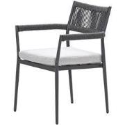 Barcelona dining fauteuil - c. black - dark grey - valley sand
