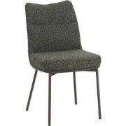 LABEL51 Eetkamerstoel Lennon - Forest - Royal Boucle - Zwart Metalen F...