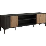 Meubella - TV-Meubel Molina - Zwart - 180 cm