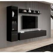 Meubella - Wandmeubel Verity - Mat zwart