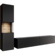 Meubella - Wandmeubel Asilento 1 - Mat zwart