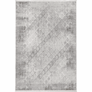 Vloerkleed rechthoekig grijs met beige en grijze motieven - VERONA