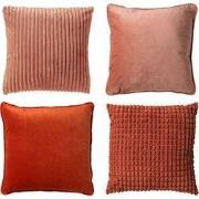 Dutch Decor KUSSENSET - 4-delig Mixed Textures - 45x45 cm - inclusief ...