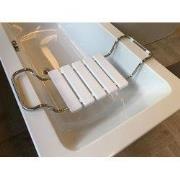 Verstelbare badstoel Veleta wit-chroom